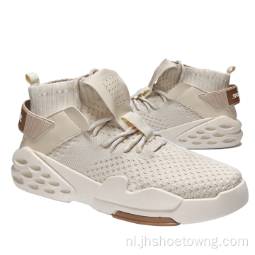 Mesh hoge hak sneakers voor heren